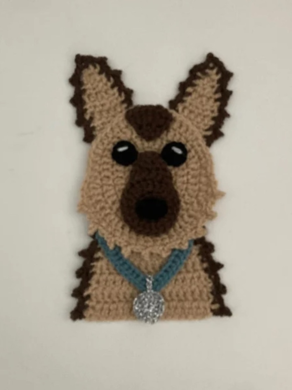 Handmade Crochet German Shepherd coaster- made to order (example) - Picture 1 of 1